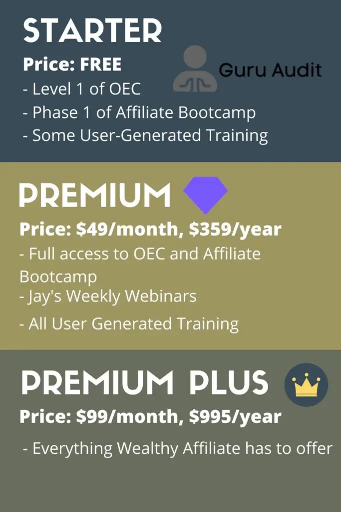 Wealthy Affiliate Membership Differences